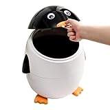 Pinguin Abfallkorb Pinguin Mülleimer Niedlicher Mülleimer Für Den Innenbereich, Tischmülleimer Mit Deckel Des Zuhauses Und Des Wohnzimm