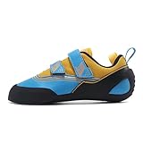 XingGYY Boulderschuhe Herren Damen,Kinder Boulderschuhe Wanderschuhe mit Doppelriemenverschluss - Leichte,atmungsaktive Kletterschuhe Geeignet für Jugendliche und Kinder (Blue and Yellow,38)