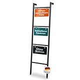 Gardissimo Handtuchhalter Deluxe Stehend aus Schwarz Metall Handtuchleiter für Dekoratives Badezimmer ohne Bohren mit höhenverstellbaren Füßen 4 stöckig schwarz