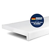 TJ Fensterbank Innen I 20 x 100 cm I weiß I hochwertige PVC Fensterbank mit Seitenabschluss I Fensterbrett kratzfest & feuchtigkeitsundurchlässig I pflegeleichter & langlebiger Fenstersims für Innen