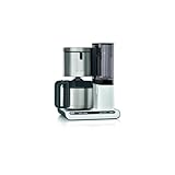 Bosch Filterkaffeemaschine Styline TKA8A681, Aroma Sensor, Edelstahl-Thermokanne 1,1 L, für 8-12 Tassen, Abschaltautomatik, Entkalkungssystem, Tropfstopp, abnehmbarer Wassertank (1 L), 1100 W, weiß