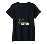 Damen Gesundheitswesen THC Medizinisches Cannabis Marihuana T-Shirt mit V-Ausschnitt