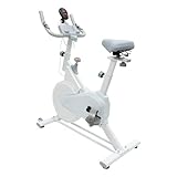 Heimtrainer Fitnessbikes mit Magnetischem Widerstand Einstellbar Hometrainer Fahrrad bis 80kg Fahrradergometer Leise Ergometer Höhenverstellbar Fahrradtrainer Indoor Heimtrainer Bike zuhause, Weiss