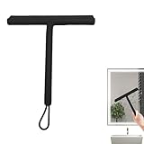 Fensterabzieher – Spiegelabzieher für die Dusche | Boden- und Spiegelabzieher mit vergrößertem Rasierkopf, leicht zu reinigen, Abzieher mit Komfortgriff für Küche und Badezimmer