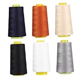 NOLITOY 6 Stück Teiliges Polyester Bobbin Thread mit Yards Farbige Nähfäden für Stickerei und Nähmaschine Strapazierfähig Farbecht Vielseitig für Verschiedene Stoffe und Nähprojekte