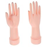 EXQUIMEUBLE 2 Stück Handmodell-requisiten Displayhalter Für Handschmuck Ringanzeige Handmodell Mannequin-schmuckhalter Handständer Für Schmuck Ringhalter Handgeformt Polyethylen (pe) Beige