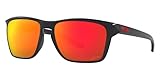 Oakley Sylas Sonnenbrille aus mattem Carbon mit Prizm-Rubingläsern, 57 mm, Marc Marquez Kollektion, Mattes Carbon, Einheitsgröße