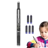 Generisch Einziehbarer Brunnenstift mit 5 Tintenpatronen | 0,38 mm feines NIB -Schreibwerkzeug für Schule und Büro | Smooth Startery für Kalligraphie, Journaling, Kritzeln, Notieren, Kunstprojekte