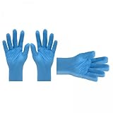 YsXoWiui 5 Packungen Hochwertige Nitrilhandschuhe Ohne Puder Tierliebe Schutzhandschuhe Blau Größe XL, 6 Stk.