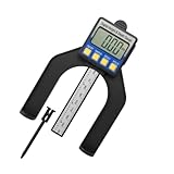 SOIMISS Digital Tiefenmesser mit LCD Display und Magnetfüßen für Holzbearbeitung Messschieber ohne Batterie Präzises Werkzeug für Routertische