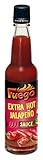 Fuego - Jalapeño Sauce Extra HOT | Extraschärfe zum Verfeinern von Fleisch, Gemüse | Zum Würzen von Saucen und Dips | Vegan, ohne Geschmacksverstärker | 100 ml in der Glasflasche