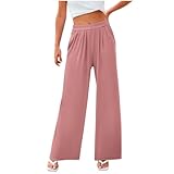 WKAYsIV Wander Hose Damen Wanderkleidung Damen Hose Hose Damen Sommer Stoff Hose Mit Schnallen Damen wasserdichte Hose Damen Fahrrad Damen Hose(Rosa,S)