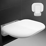 Duschsitz Klappbar Wandmontage, Klappbar Badhocker bis 200 KG belastbar, Duschklappsitz Klappsitz Dusche, Badestuhl Duschhocker-Badhocker Hocker Duschstuhl 35 x 32.8 x 12 cm