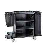 Multifunktionaler Hotel-Reinigungswagen mit Handschieber und Stofftasche für Zimmerservice, Gästereinigung und effiziente Haushaltslösungen