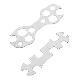 HOODANCOS 2 Stück Tragbarer Multihole Fahrradschlüssel Multifunktionales Werkzeug für Fahrradreparaturen Robuster für Unterwegs und Schnelle Reparaturen