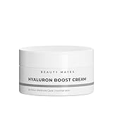 Hyaluron Boost Cream (50ml) – langanhaltende Feuchtigkeitspflege für eine zarte & glatte Haut – mit Hyaluronsäure & Sheabutter - Polstert Linien und Fältchen auf – vegan - by Beauty Mates