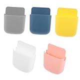 Sosoport 5 Stück Teiliges Wandaufbewahrungsset aus Hochwertigem Abs Punch Montage Platzsparend Vielseitig für Schlüssel Kosmetik für Wohnzimmer Schlafzimmer Küche Bad in Gelb Hellblau