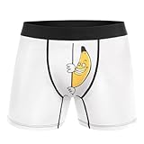 Vhersily Niedrige Taille Baumwolle Herren Slip Sexy Lustige Höschen String Printed Boxer Tropische Pflanzen Und Antiallergische Papageien Strapazierfähige Unterhose Männlich Für Sport Aktivität, Weiß