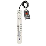 Lantelme Teichthermometer 19cm sinkend mit Schnur | Temperatur -15 bis +60°C für Fischzucht für Fische wie Koi Forellen Karpfen Gartenteich Koizucht | Analog Teich Thermometer Wassertemperaturmesser