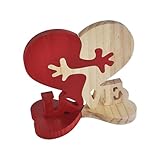 Pnuokn Holzschild mit Aufschrift 'Valentine's Day Love', freistehend, Tischdekoration, für Zuhause, Party, Hochzeit, Tischdekoration, Holz-Tischdekoration, Schild