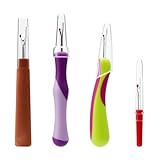 ZMDMAH 4 Stück Nahttrenner mit Schutzkappe Nahtauftrenner Seam Ripper Fadentrenner, NäHzubehöR für NäHmaschine Zum Entfernen üBerschüSsiger NäHte,für NäHen Textilien Kreuzstich