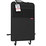 ATHLON TOOLS Rückenlehnen-Schutzmatte beschichtet, Rückenlehnenschutz Auto Kick-Matte, verstärkt - mit Netztaschen - schmutzabweisend, pflegeleicht und wasserabweisend