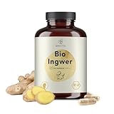 BIONUTRA® Ingwer Kapseln Bio (270 x 600 mg), deutsche Herstellung, 9-Monatspackung, rückstandskontrolliert, vegan, laktose- & glutenfrei, hochdosiert, Bio-Qualität ohne Zusätze