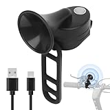Mineup Fahrradklingel Elektrisch, 120 dB Fahrradhupe Elektrisch, IPX4 wasserdichte Fahrradglocke, Fahrrad Hupe Laut, USB Wiederaufladbar Elektrische Fahrradklingel für 15-30 mm Lenker für Fahrrad, MTB