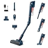 Philips Kabelloser Staubsauger 5000 Series Flex, Starke Saugkraft, 60 Min. Laufzeit, Düse mit LED-Beleuchtung, Tierhaar-Düse, Fugendüse und Kombi-Zubehör, Display, Austauschbarer Akku (XC5243/10)