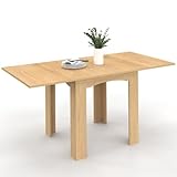 IDMarket - Esstisch, ausziehbar, rechteckig, Dona, 4-8 Personen, Buche, 80 – 160 cm