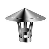 Runde Kaminhaube mit verstellbaren Metallstreifen für Küche, Kantine, Belüftung, 25,4 cm, Kaminabzugshaube für Außenkegelschornsteine