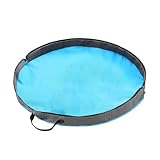 Spielzeugspeicherkorbspiel -Matte, Spielzeugspeicherbeutel mit Reißverschluss, Rundspielzeug -Tasche, geräumiges Design, einfache Reinigung, 66,8 x 66,8 x 7 cm, für schnelle Spielzeugreinigung in