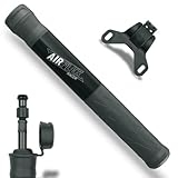 SKS GERMANY AIRFLEX RACER BLACK Fahrradpumpe für Rennrad-Reifen, Fahrradzubehör (Luftpumpe mit SV-Anschluss, griffige Staubkappe, Weichkomponentengriff, max. Druck: 8 bar / 115 PSI), schwarz