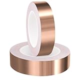 Seachrgif Kupferband Gegen Schnecken 20mm x 30M Schneckenabwehr Schneckenschutz für Hochbeete Kupferfolie Selbstklebend Electrical Tape EMI Abschirmung, Copper tape, Kupferklebeband