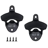 Bieröffner Wand, 2 Stück Flaschenöffner Wand, Vintage Wandflaschenöffner mit Schrauben, Verzinkt Bierflaschenöffner für Zuhause, Garten, Bar, KTV, Hotel