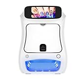 ZyKnaurral Nailart-Drucker Mit Touchscreen-Display, 3D-Digital-Nageldrucker, Maniküre-Salon-Set Mit Nageldrucker/Packung Nagellack, Nageltrockner, Mobile Nageldruckmaschine White