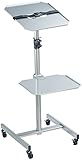 General Office Beamertisch: Variabler Profi-Projektor-Wagen mit 2 Ablage-Ebenen (Beamerwagen, Beamertisch Wohnzimmer, Laptop Ständer)