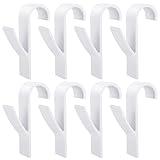 Fentar 8 Stück Haken für Handtuchheizkörper, Stark Heizkörperhaken Weiß, Rundheizkörper Haken, Heizkörperhandtuchhalter, Heizkörperhaken, Bademantelhaken für Alle Standard Heizkörper