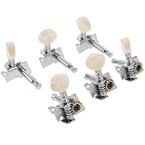 Alipis 6 Stück Gitarrenwirbel aus Robustem mit Offenem Design Geeignet für Folk gitarre Links und Rechts Langlebige Stimmmechanik für Präzises Stimmen von Akustikgitarren für Anfänger