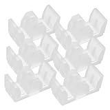 Gadpiparty 6 Stück Anti-kollisionsblöcke für Duschtür Bodenführung aus Klarem Geräuschdämpfende Gummipuffer mit Schrauben Passend für Rahmenlose Glasschiebetüren im Badezimmer