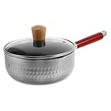 Warmhm 1Satz Milchtopf aus Non Stick Kochtopf mit Deckel für Milch Suppen für Nudelgerichte und Schnelle Rezepte für Einfache