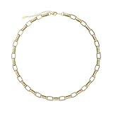 Aotiwe Freundschaftskette Gold, Halskette Damen Modeschmuck Kette Halskette Tochter mit Weiß Rundschliff Zirkonia 925 Silber 40+5cm