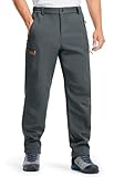 Libin Thermohose Herren Skihose Wanderhose Winter Softshellhose Winterhose Outdoorhose Wasserdicht Schneehose Snowboardhose Kletterhose, Dunkelgrau XXXL