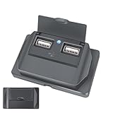 Wohnmobil-USB-Steckdose, 12 V, Wandhalterung, 3,1 A, Wohnmobil-USB-Anschlüsse, USB-Ladestation, Auto-USB-Buchsen-Ladegerät, Wohnmobil-Telefon-Ladegerät für Wohnmobil, Marine, Bus, Motorrad, LKW