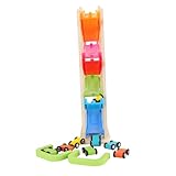 CIYODO 1 Satz Eisenbahnauto Auto Gleitleiter Holzrennbahn Für Auto-gleitbahn Rennstrecke Mit Holzrampe Bambus Bunt