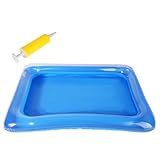 Aufblasbares Pool-Fußbadebecken, Schwimm-Fußbadewanne, tragbares aufblasbares Becken mit Aufblasgerät, entspannendes -Camping-Reisezubehör 23,6 Zoll Durchmesser für Fußbad-Spa-Pediküre