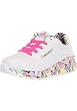 Skechers Mädchen Uno Lite Lovely Luv Sneaker, White Synthetic H. Pink Trim, 38 EU