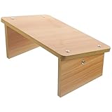 BESTonZON Holzfußhocker Kleiner Tritthocker mit Anti Rutsch Funktion Ergonomische Fußstütze aus Holz Natürliche Oberfläche für Büro und Zuhause