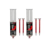 CHEMOFAST 2K Epoxy Power Glue, 2 Komponenten-Epoxidharz Kleber, Metall Stein Kunststoff, innen & außen, transparent, 2 x 25ml inkl. 4 Mischer