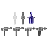 SOPOTUTU 7 Stück ABS Adapter Ersatz Anschlussstücke 7 Stück für Blutdruckmessgerät Oberarm Manschette Universell Kompatibel Weiß Reparatur Zubehör